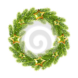 ÃÂ¡hristmas wreath isolated on white background. photo